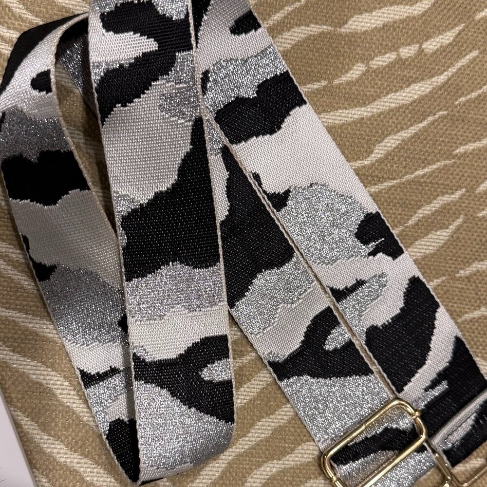 Textured and Camo Pattern Guitar Strap w/ gold hardware